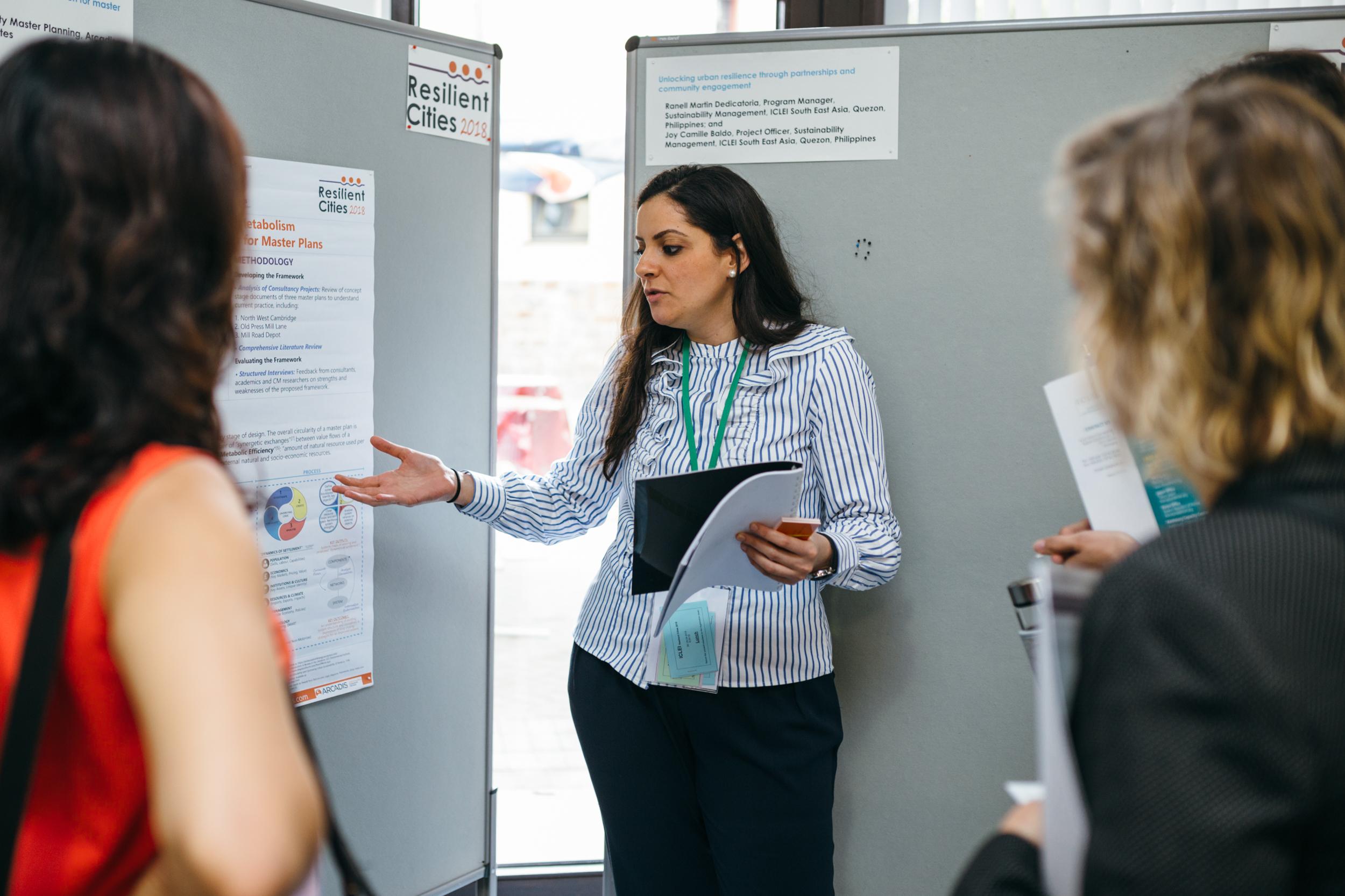 Photo Credit:Resilient Cities Congress Secretariat Menna Dessouki (ESD 15-16 ) presents at Resilient Cities 2018 conference