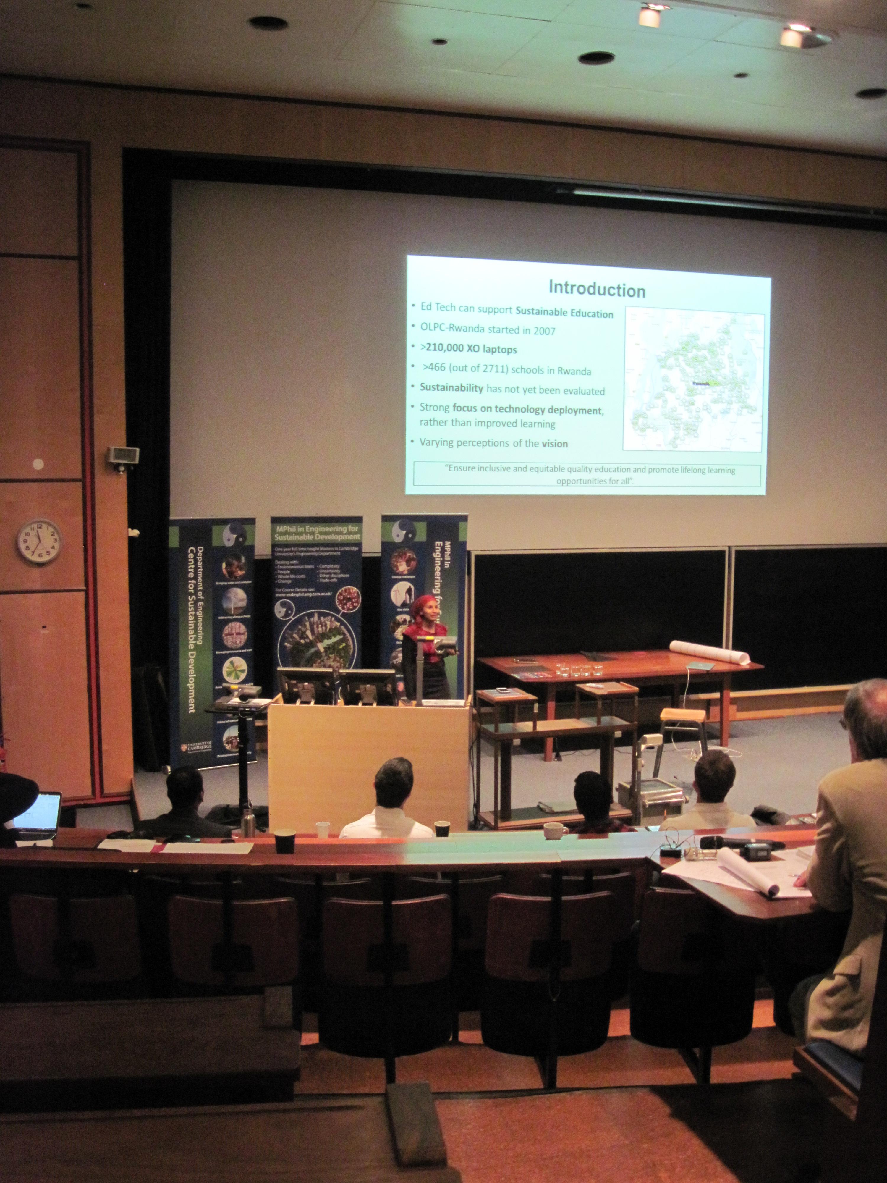 Taskeen Adam, ESD 14-15, on Cambridge-Africa PhD studentship  scheme 